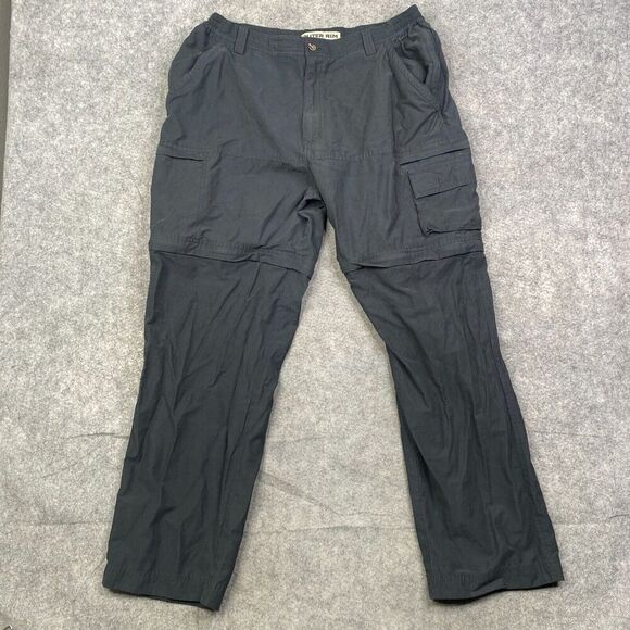 Outer Rim Convertible Cargo Pants Blue Size 38 Elastic Waist EDC Outdoor Work - Picture 1 of 11
